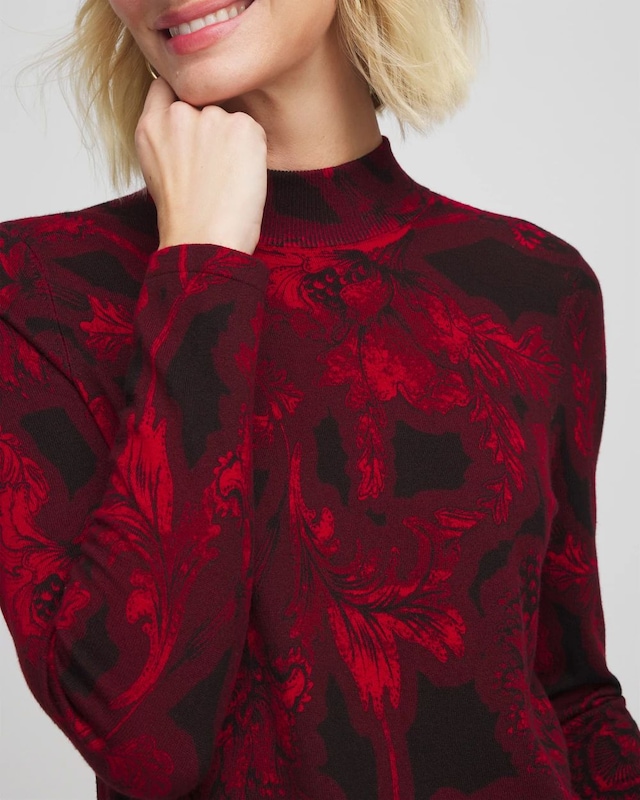 Ella Printed Mockneck Sweater - image 4